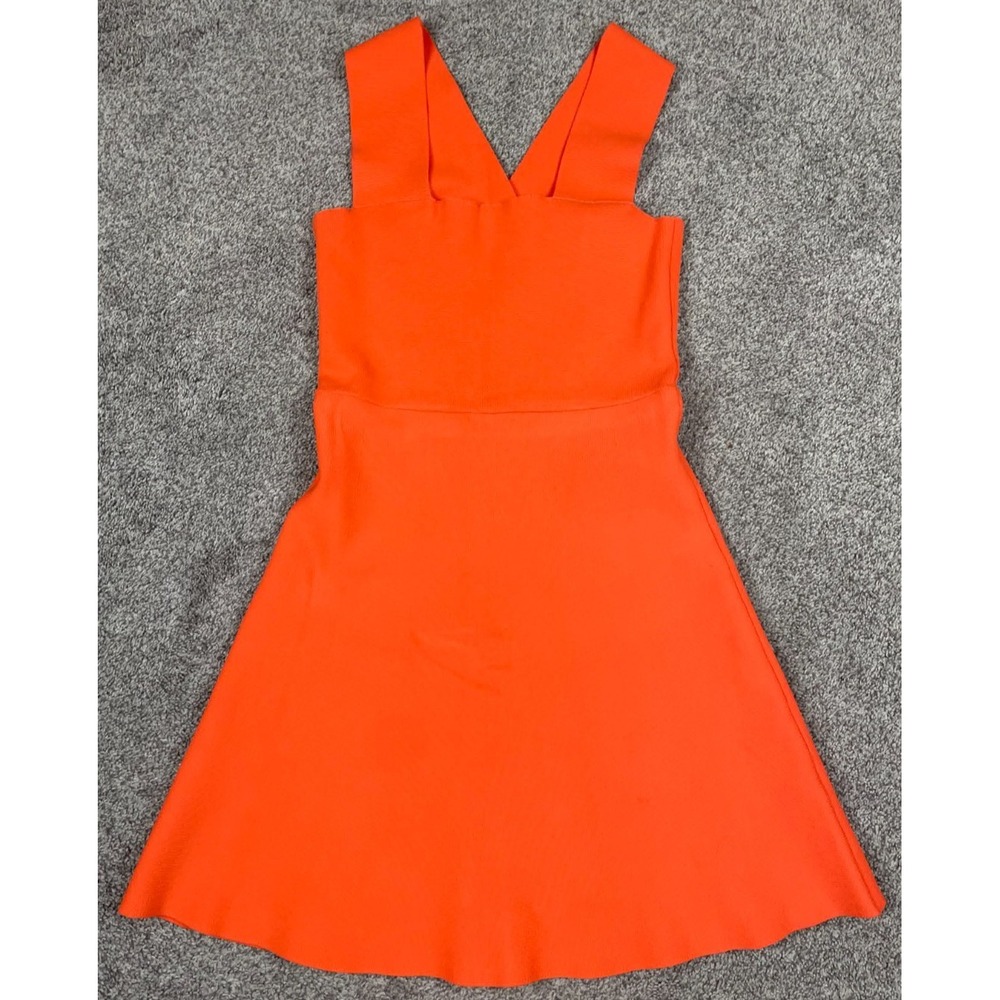 ALC Dress Womens Small Orange Bright Bandage Preppy Twirl Party Event Skater